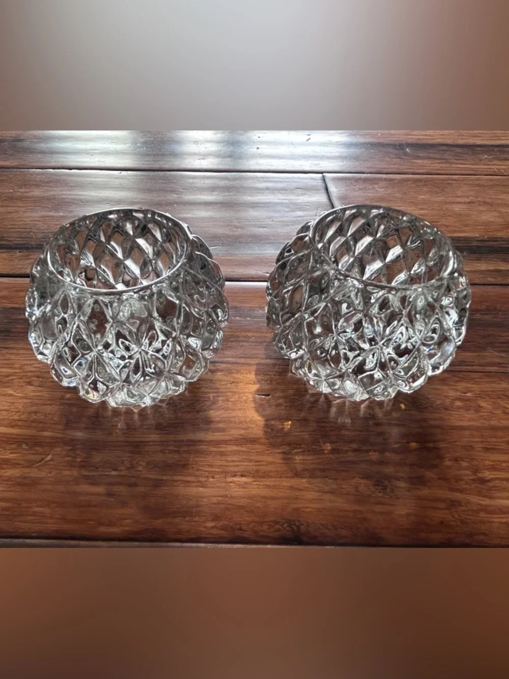 PartyLite Rockport Pair glass votive holders. Set of 2. Excellent condition. - Picture 2 of 6